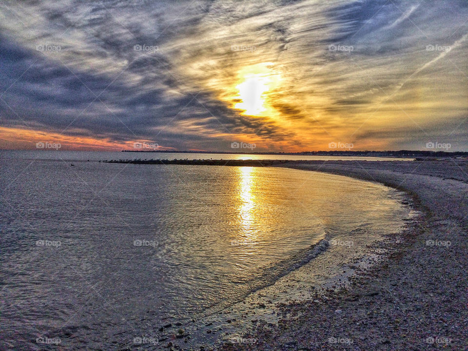 Dramatic sky at sunset