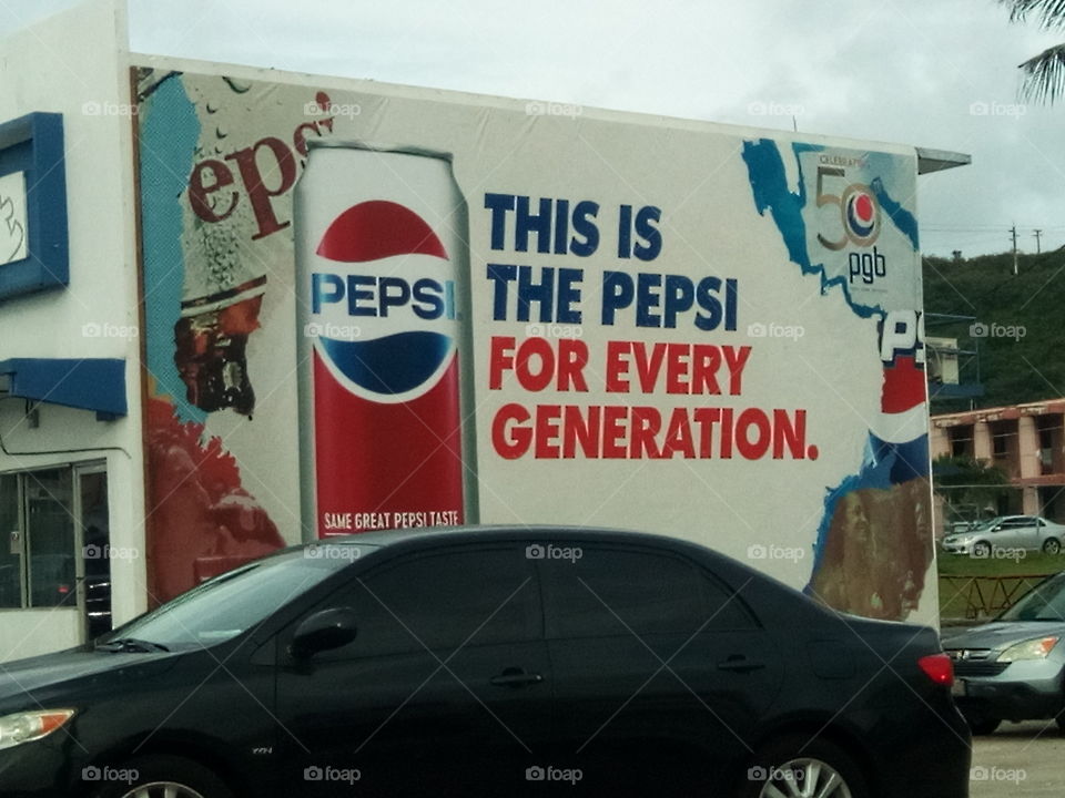 Pepsi and car