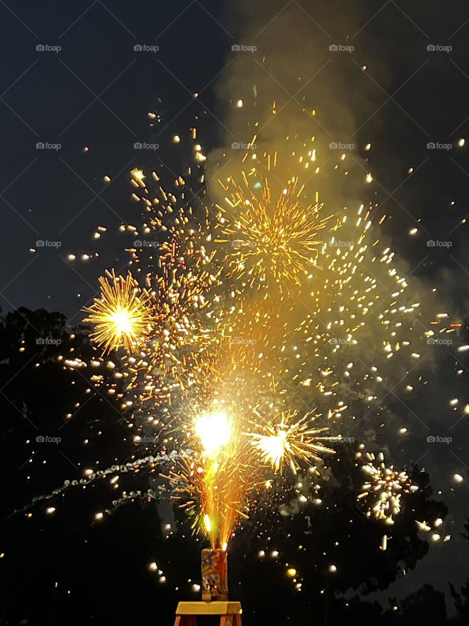 Independence Day Fireworks Bursting