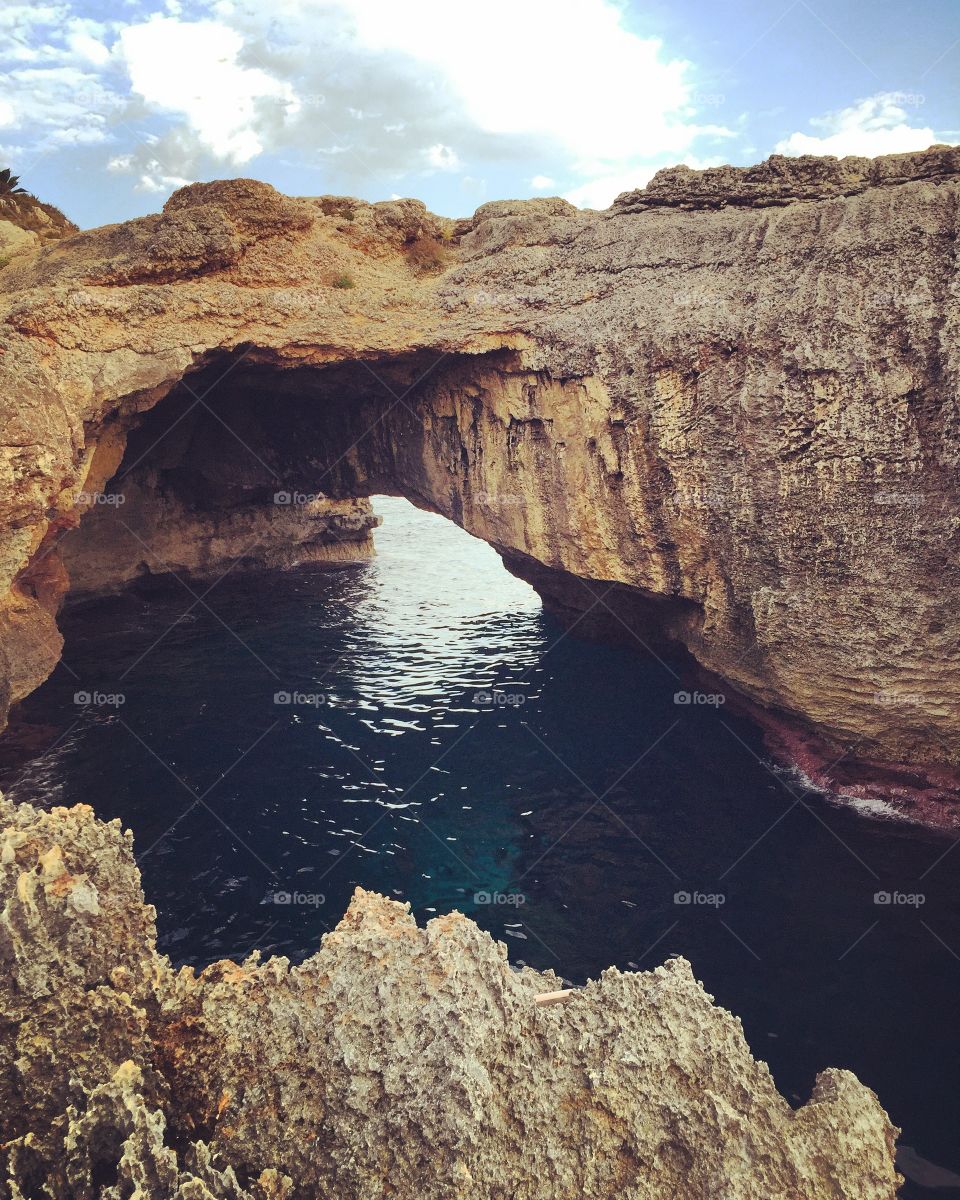 Mallorca and a hollow rock