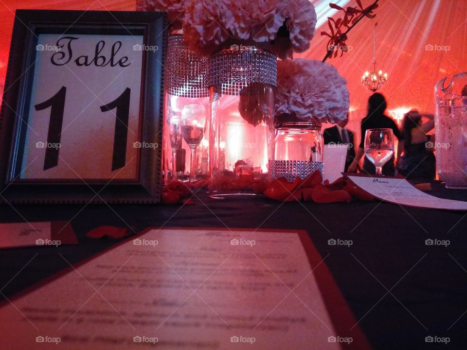 table 11. wedding reception