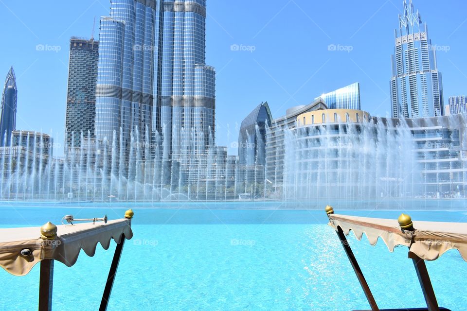 Dubai City water show 