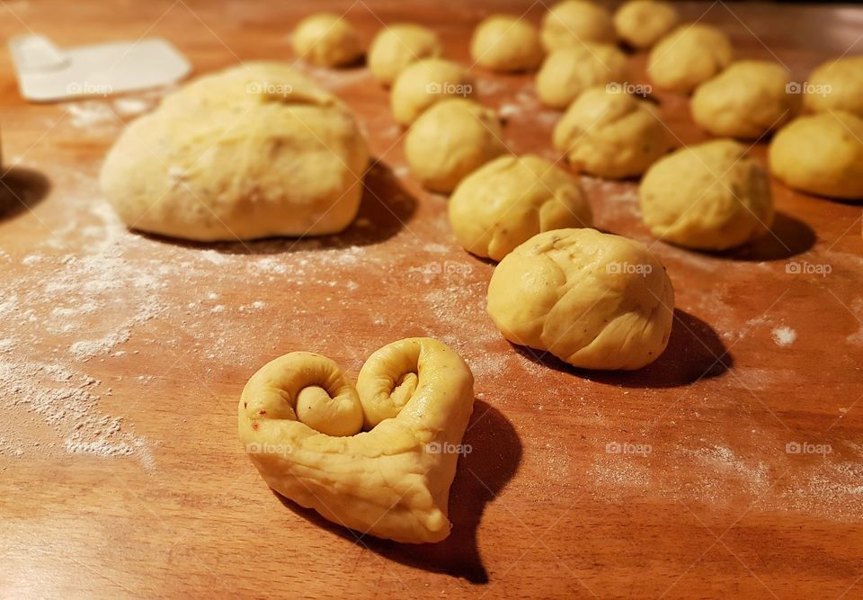 baking saffron buns