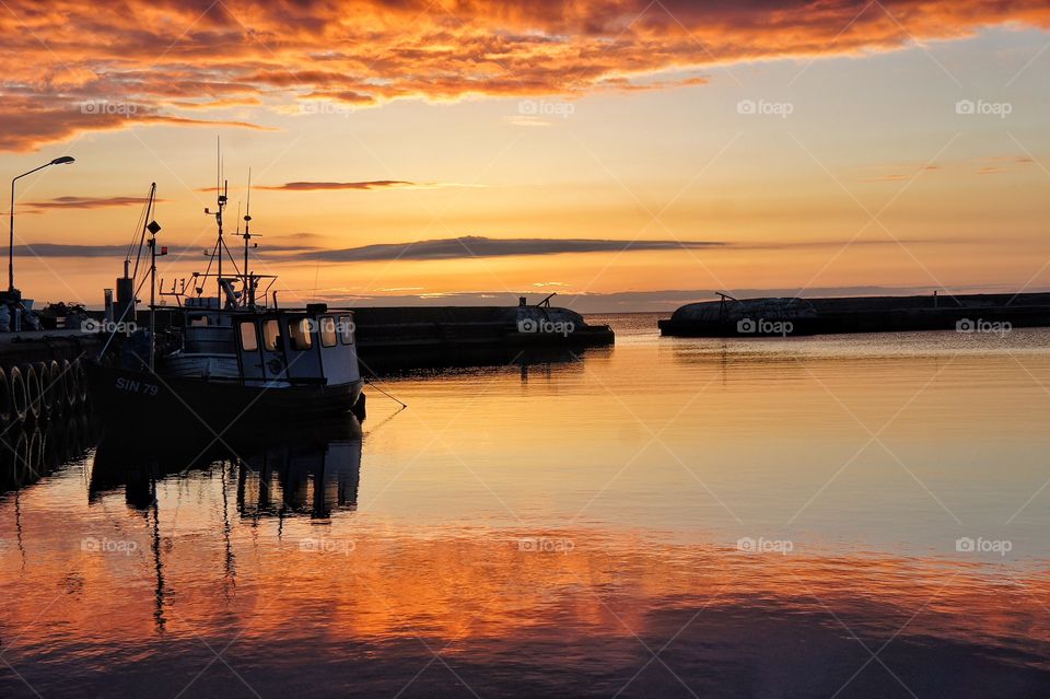 Port at dawn