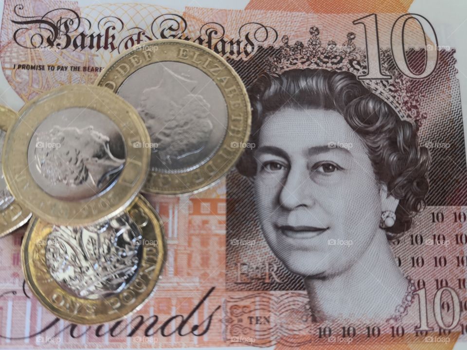 English pounds money makes the world go round