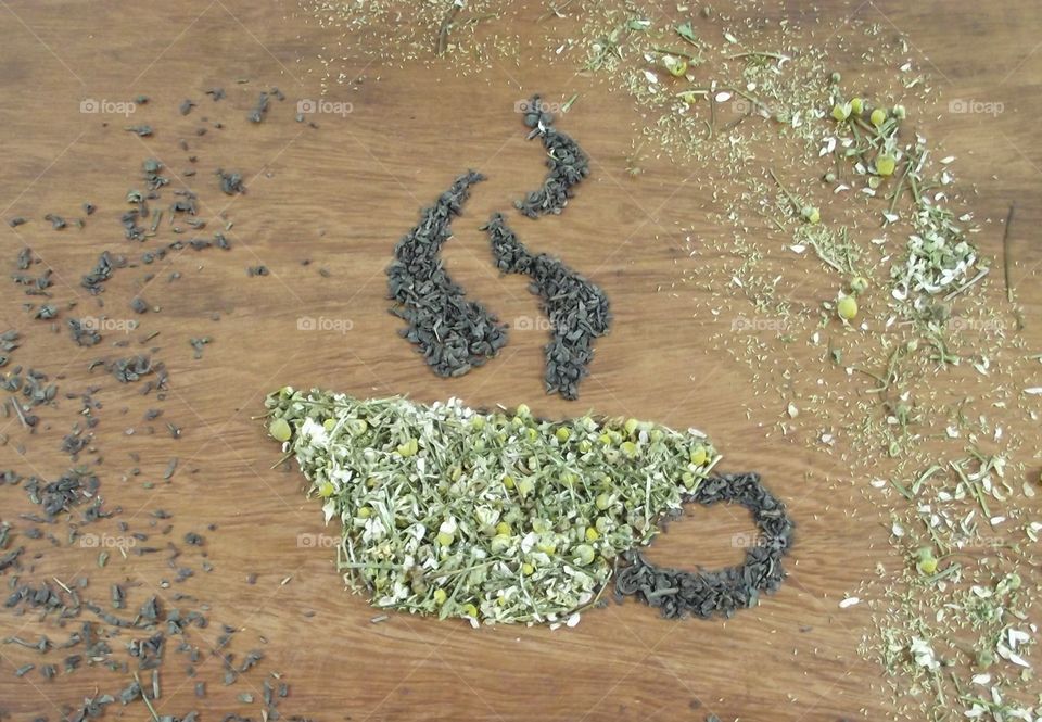Cup made up of dry leaves