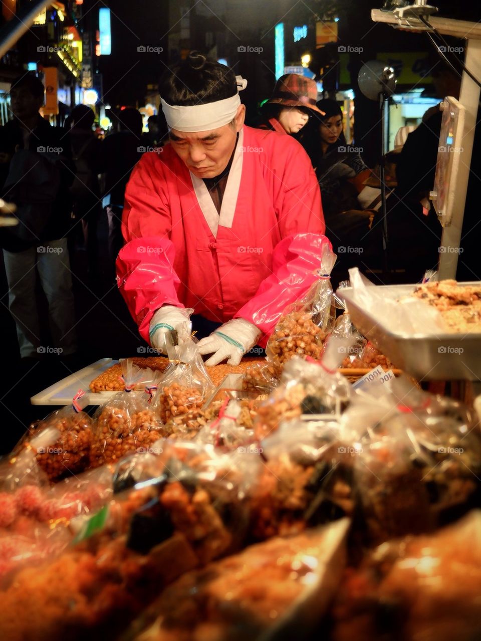 Korean street food vendor