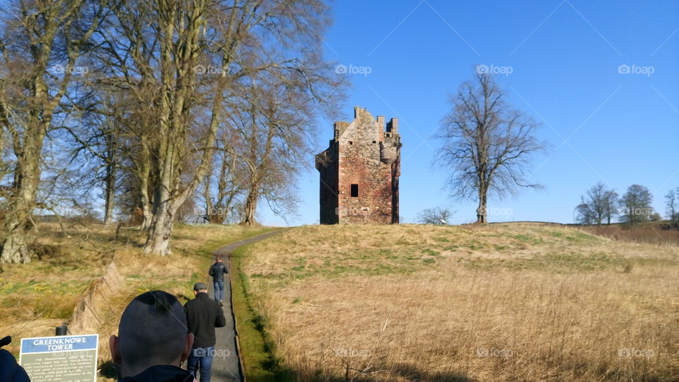 Visiting Scottish landmark