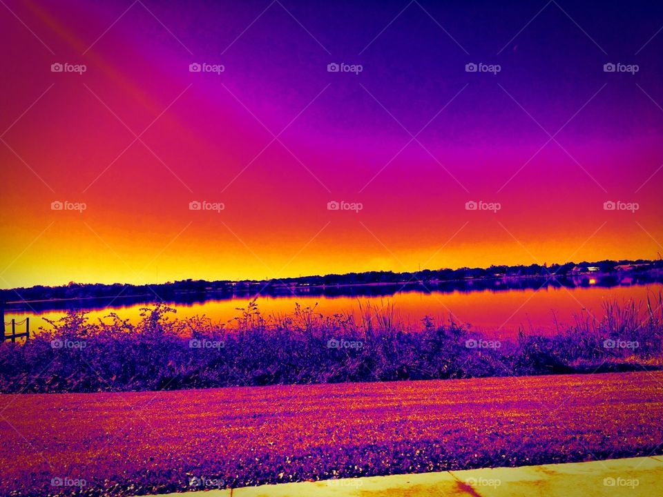 Heat map of a Floridian lake