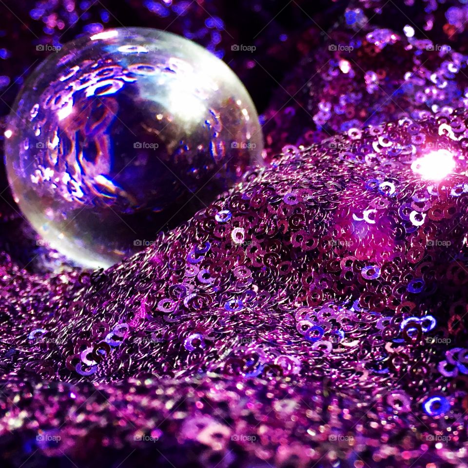 Purple Crystal Ball.  A little magical photo. 