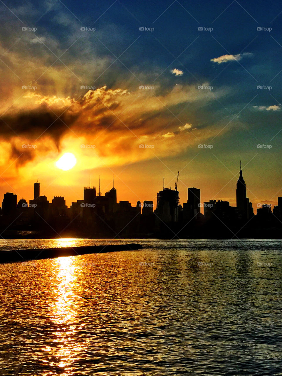 New York City sunrise. New York City sunrise