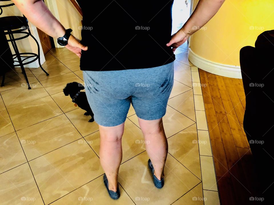 You can’t touch this! Hand prints on butt!