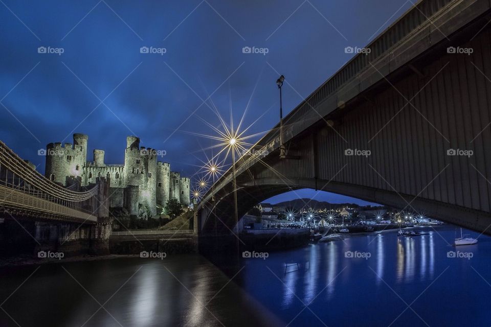 Silvery conwy castle