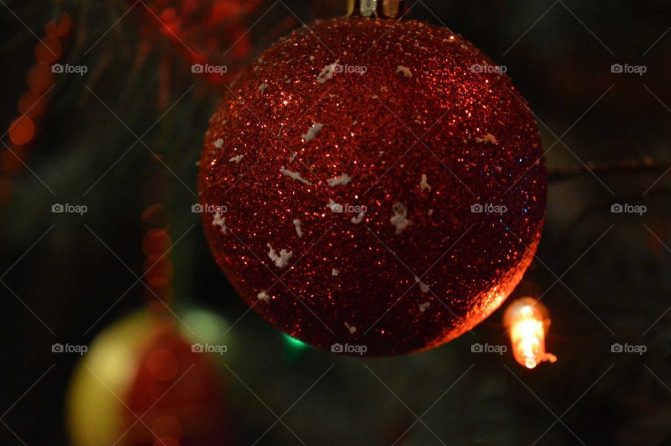 christmas decorations ornaments on the tree