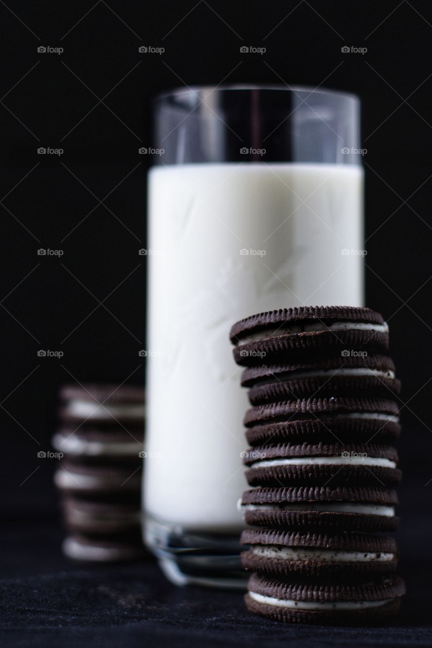 Oreos and glass of milk