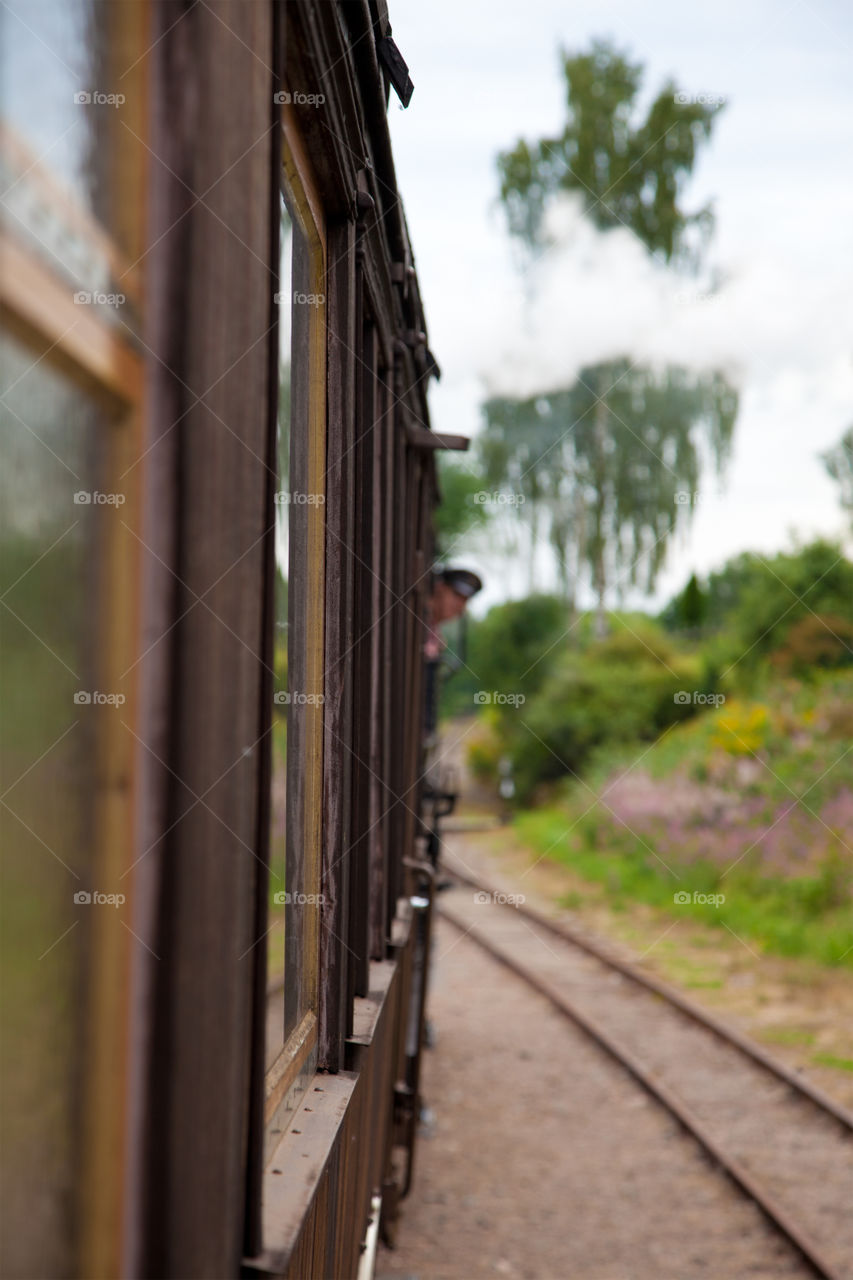 Close-up of vintage train