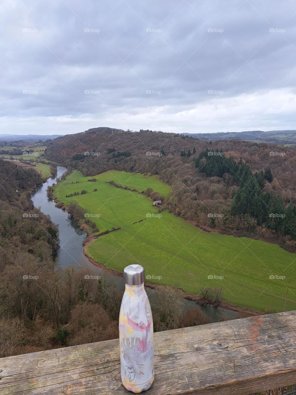 Hiking, Symonds Yat, Views, River, Countryside, Scenery, Moody Skies, Chilli bottle, Drink bottle, Trees, Grass, Forest of Dean, Wye Valley, Symonds Yat Rock,