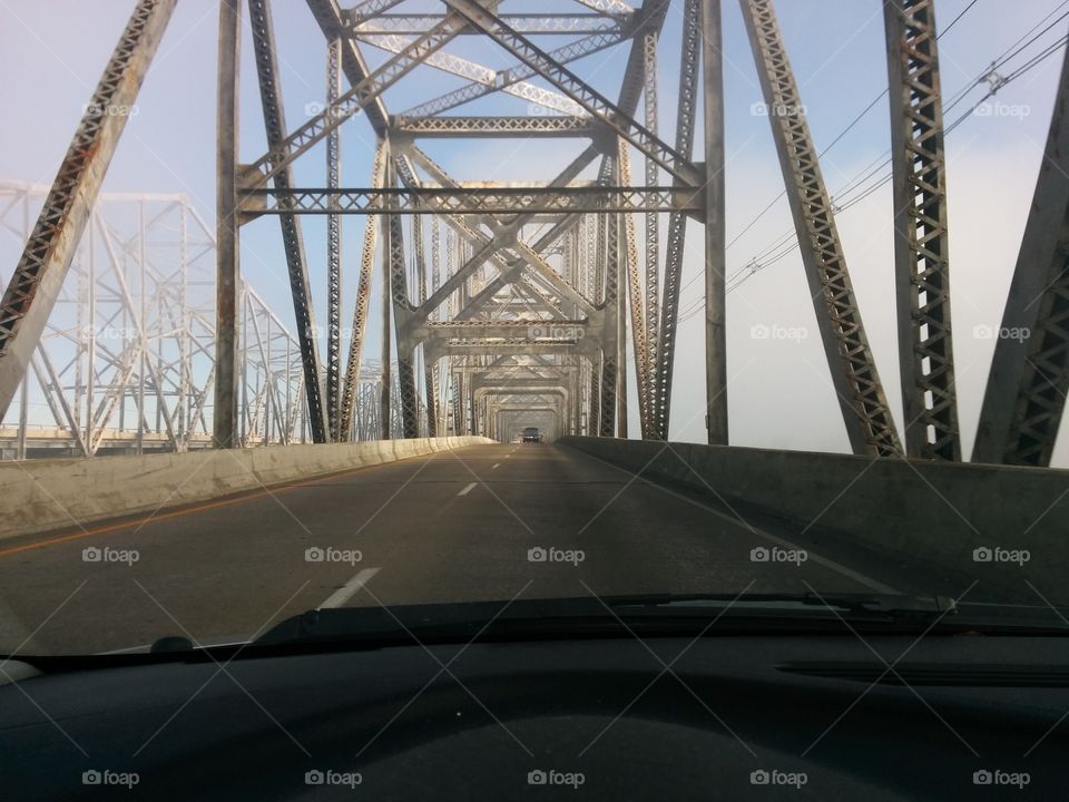 foggy bridge