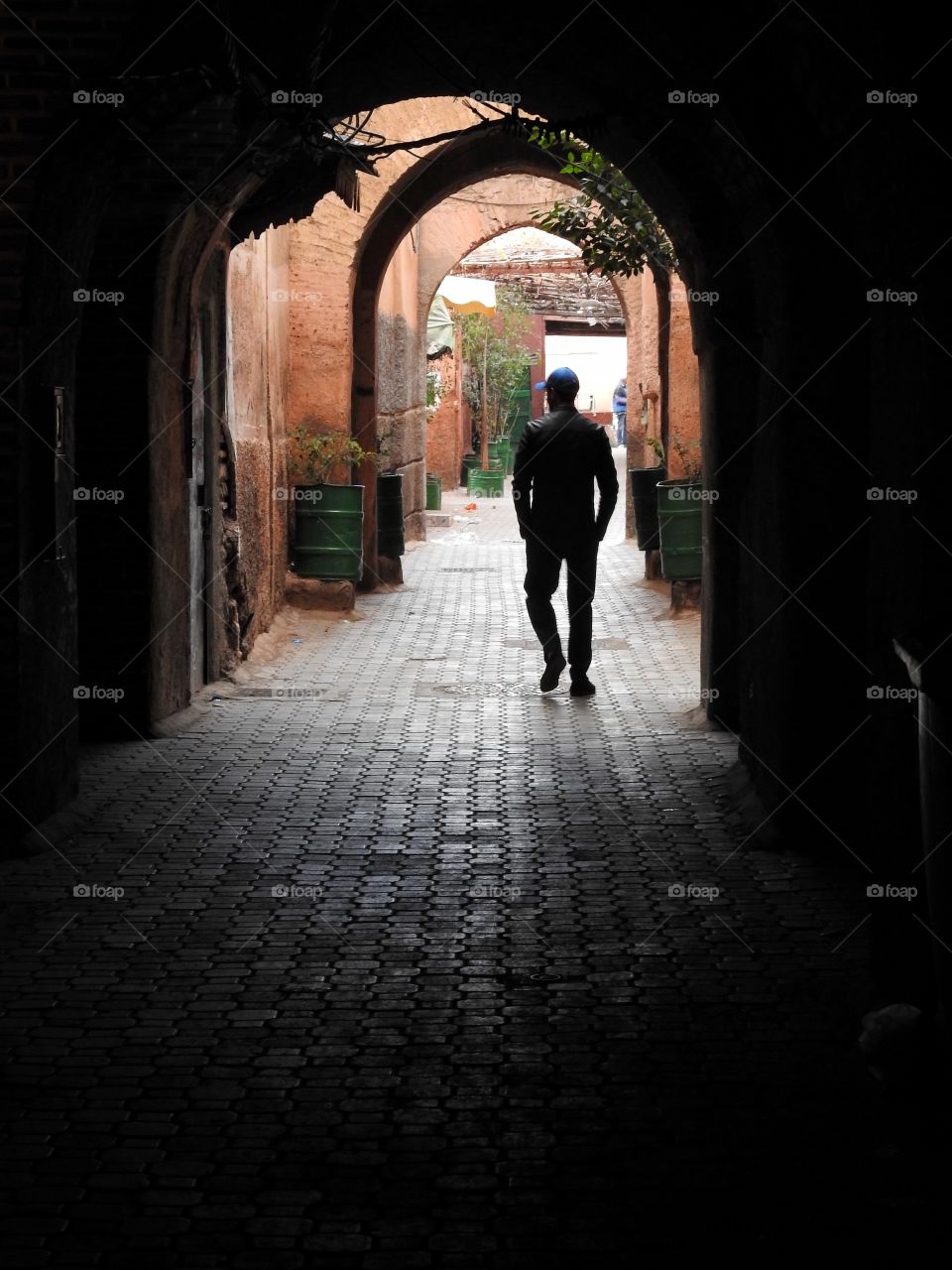 A man in an alley