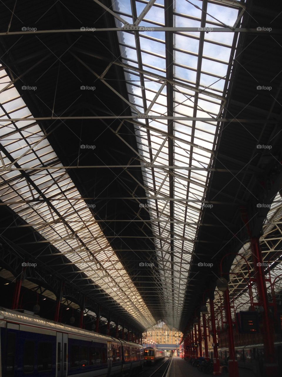 Marylebone Station. "Looking up" Marylebone Station, London