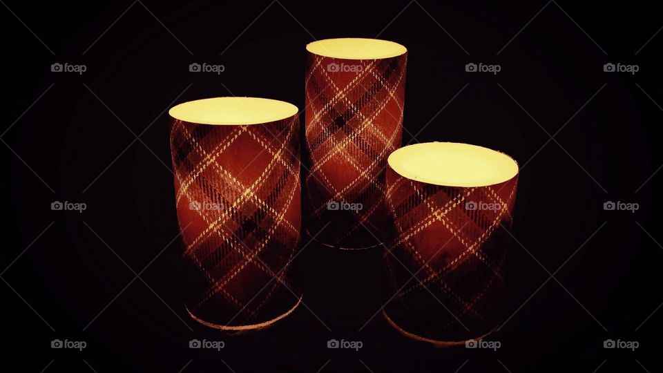 Three Candles at Night