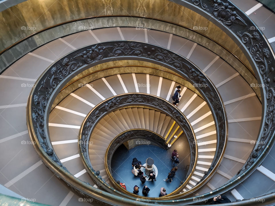 Ladder. Spiral. Vatican museum.
