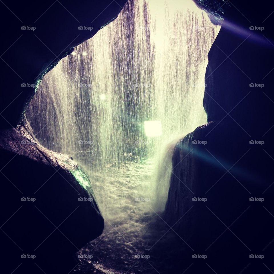 waterfall cave