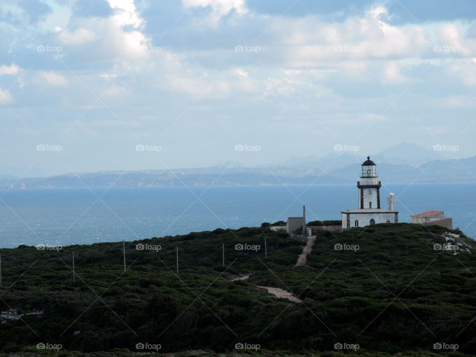 Capo Pertusato Lighthouse near Bonifacio,Corsica,France