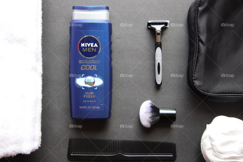 Nivea men product  flat lay