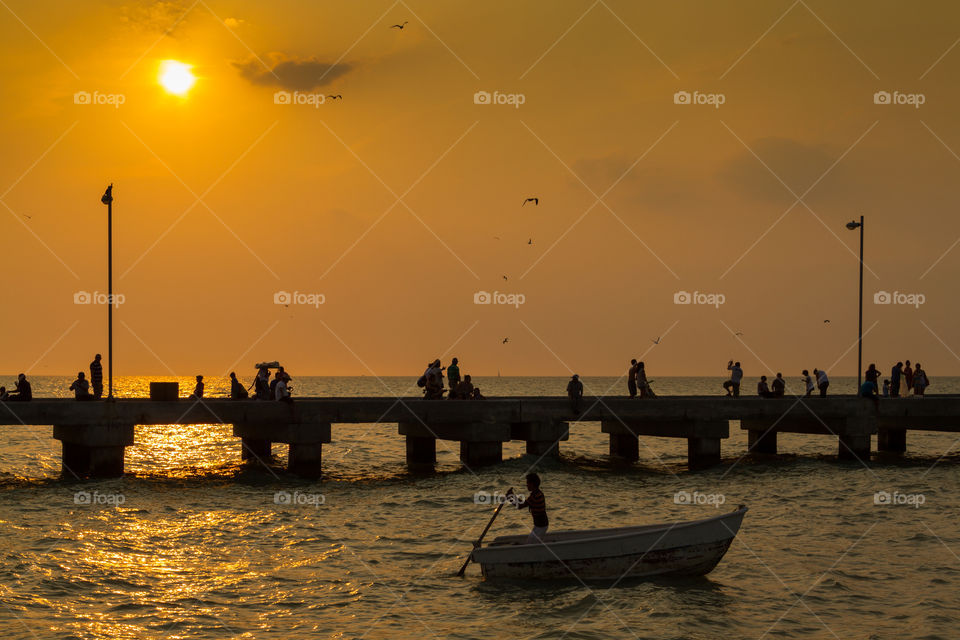 A fisherman in puerto progreso.