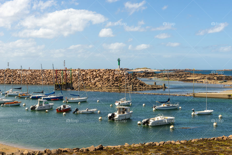 ships in a small port