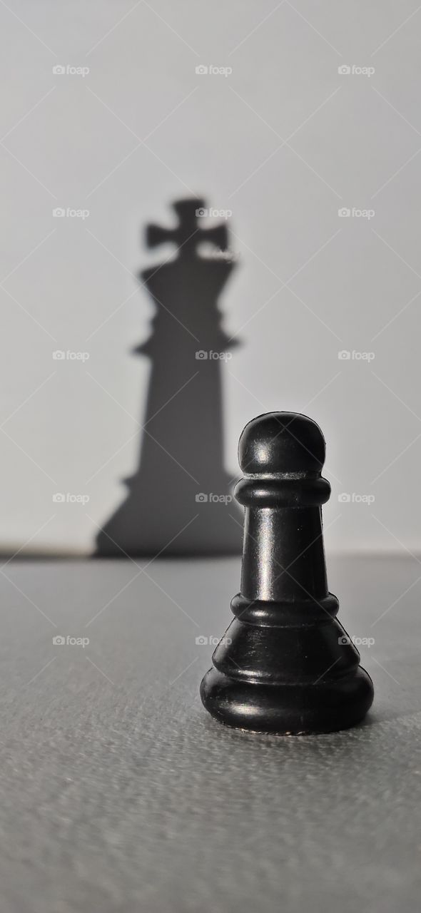 pawn in real, king in shadow.