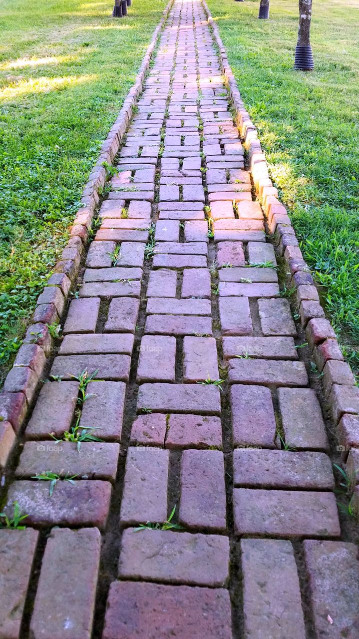 A brick walkway