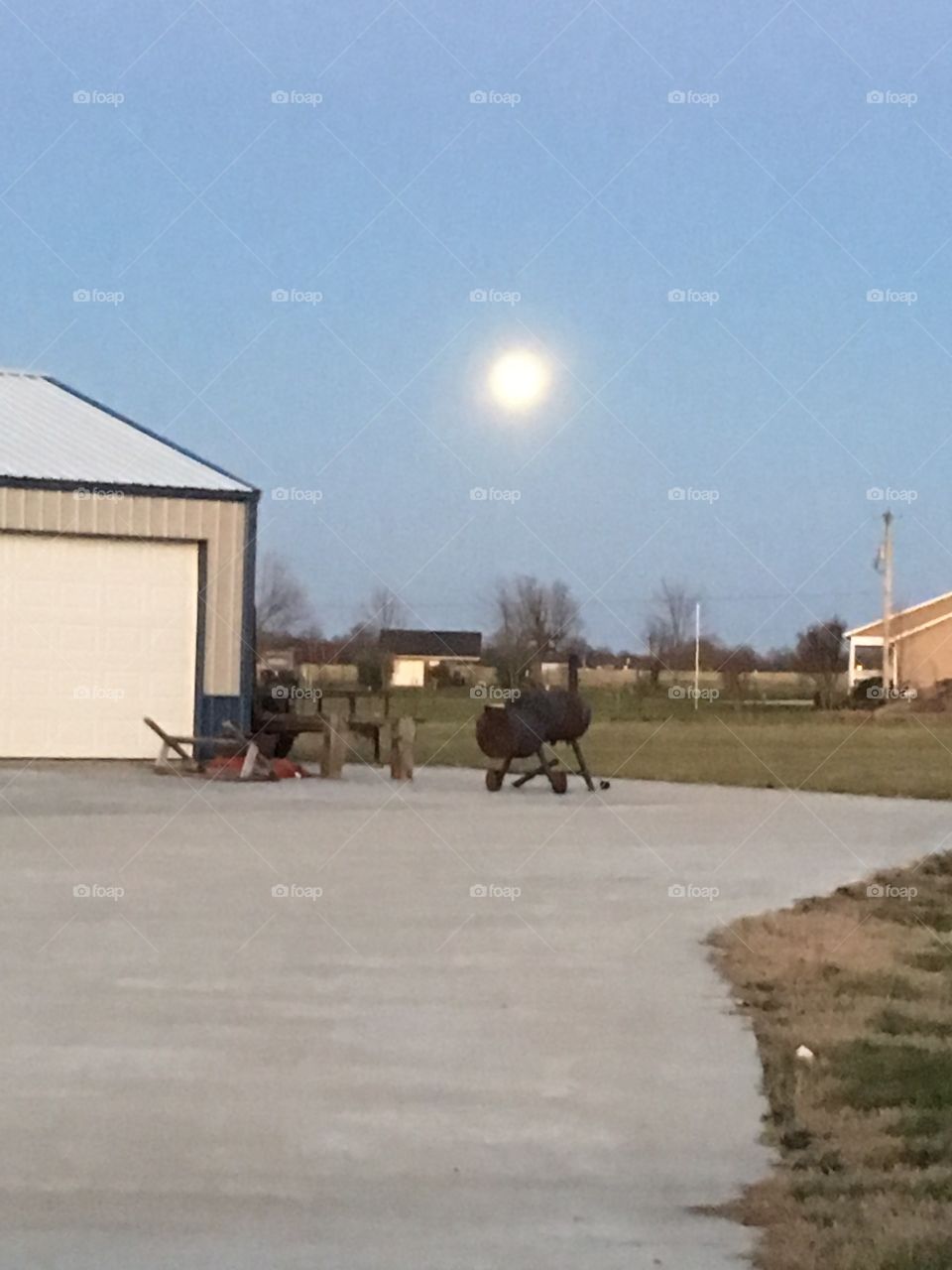 Another picture of the super moon on 03/20/2019! Almost can reach out and touch it.