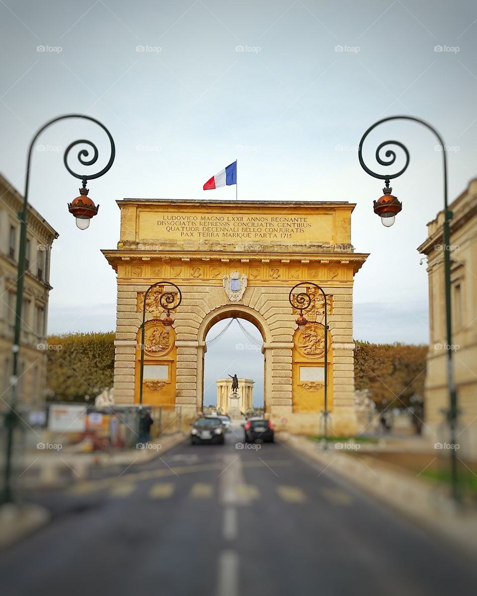 Arc de Triomphe in Montpellier, France