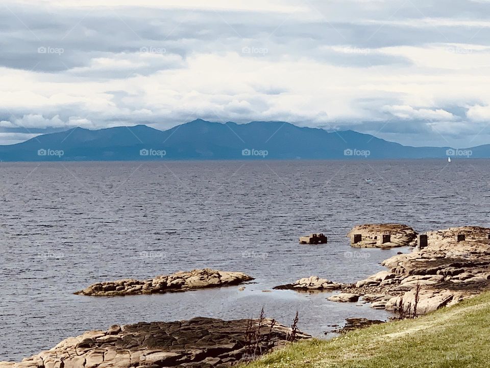Shore of a fjord in Scotland