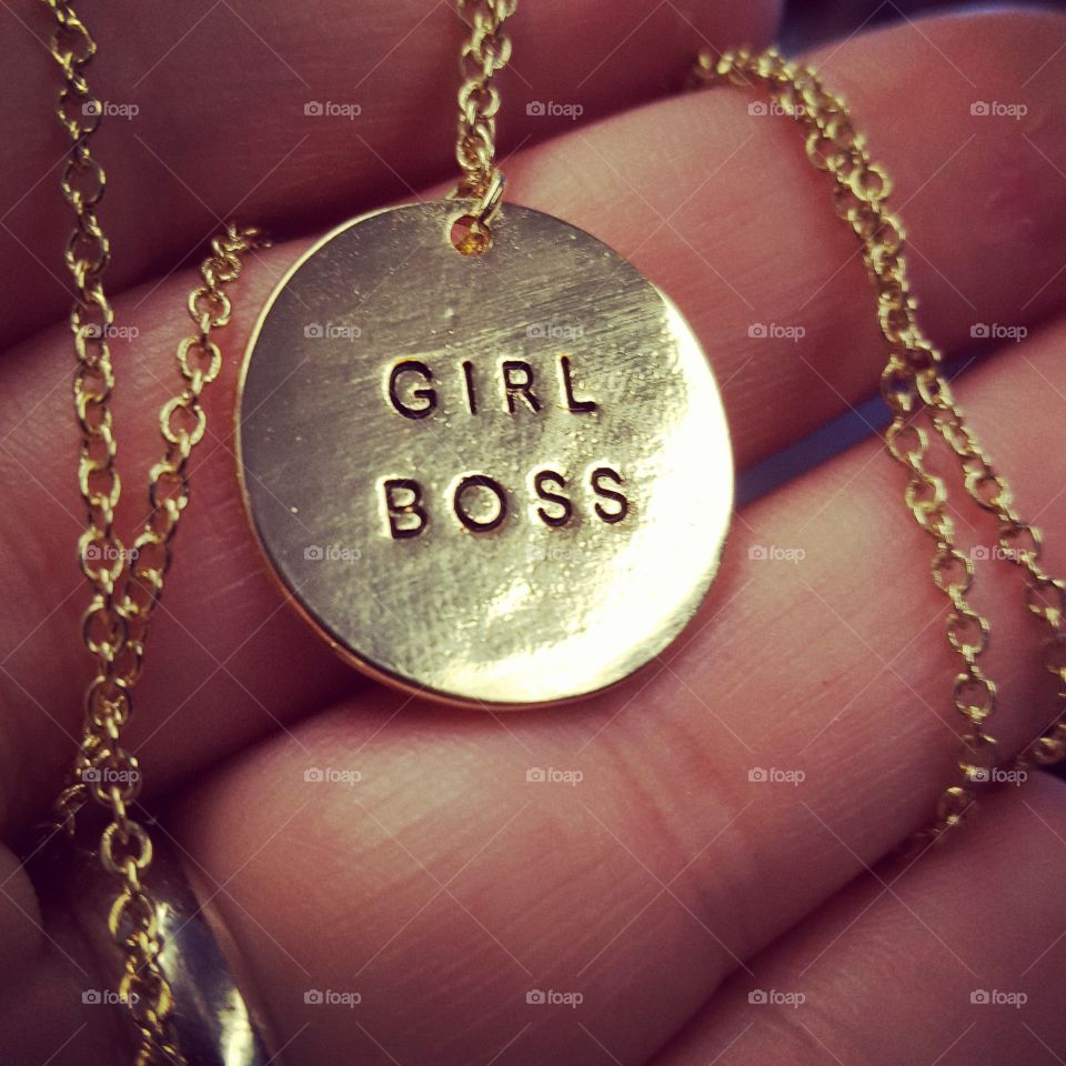 Gold Girl Boss Pendant
