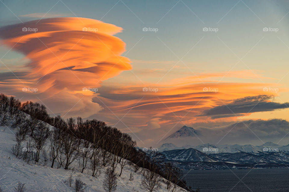 Sunset on Kamchatka