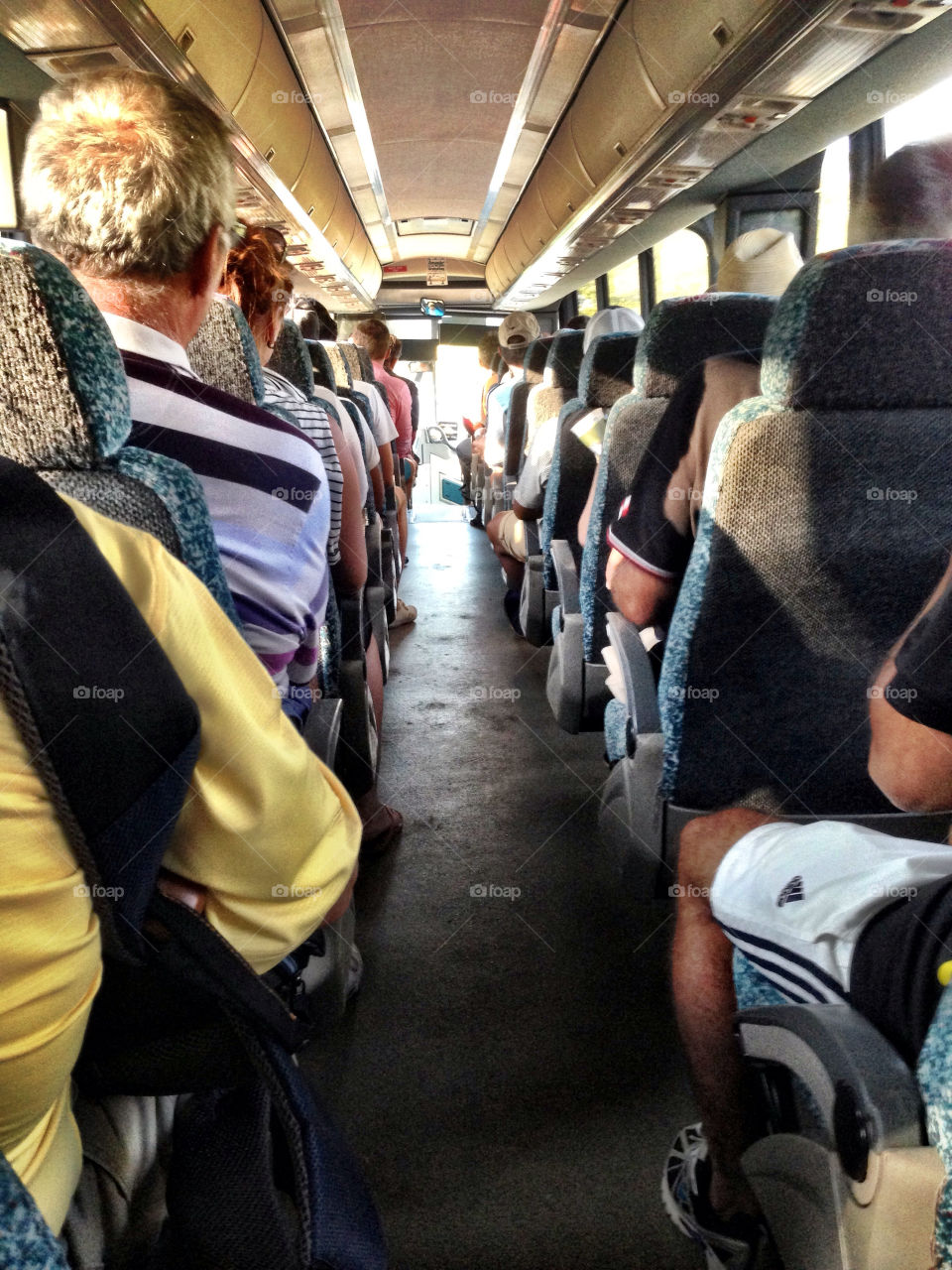 People inside a bus