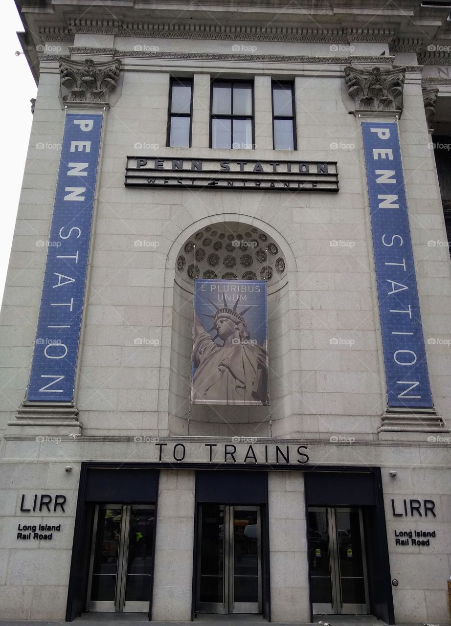 Entrance to the Trains on Eighth Ave NYC