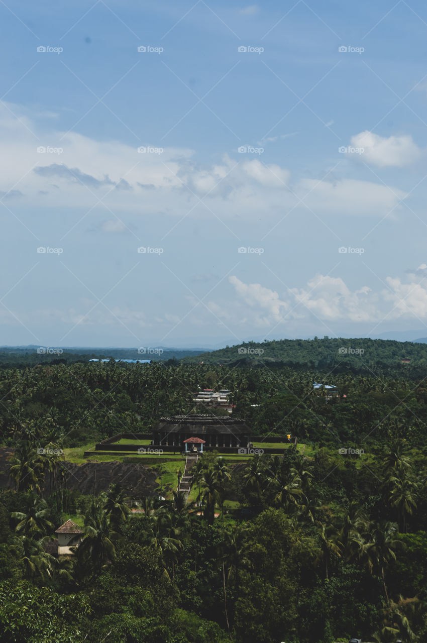 Birdview of Moodbidri, Karnataka, India.