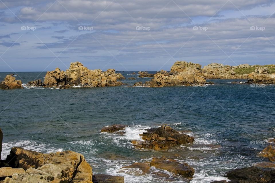 rocky coast of the region sea