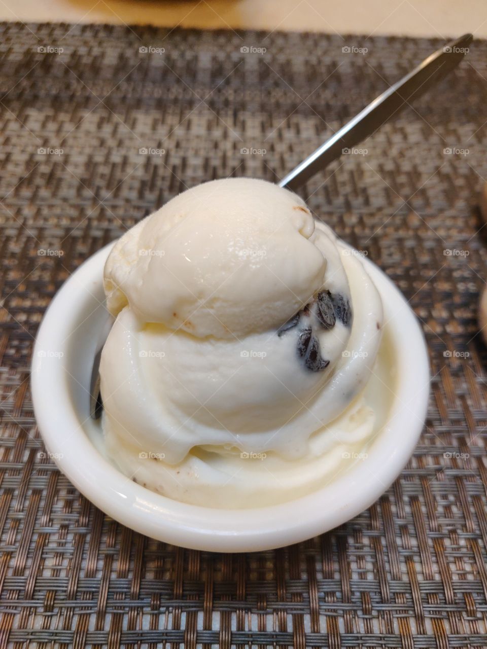 two big scoops of vanilla ice cream