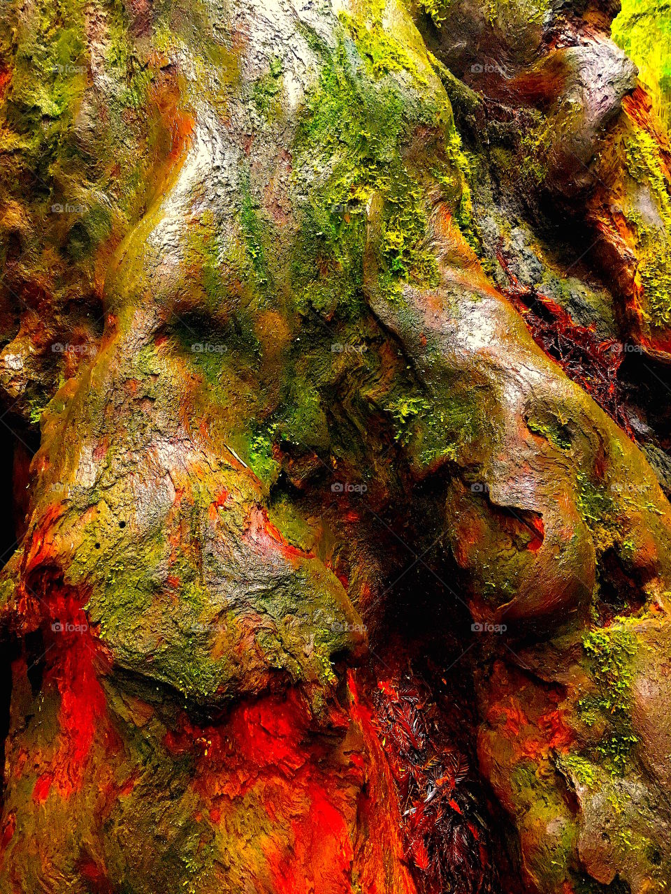 Redwoods bark close up 