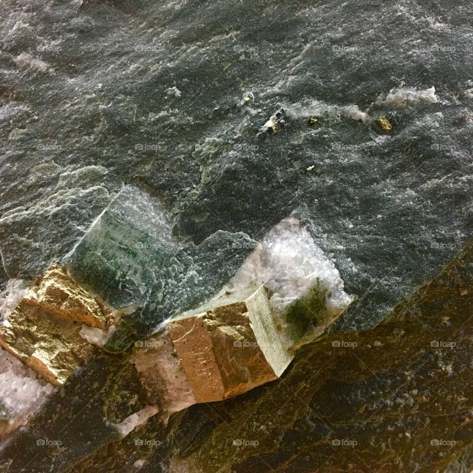 Abstract crystal texture in mineral stone