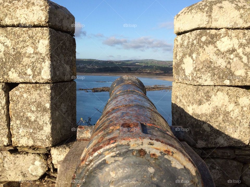 St Michaels mount  cannon 