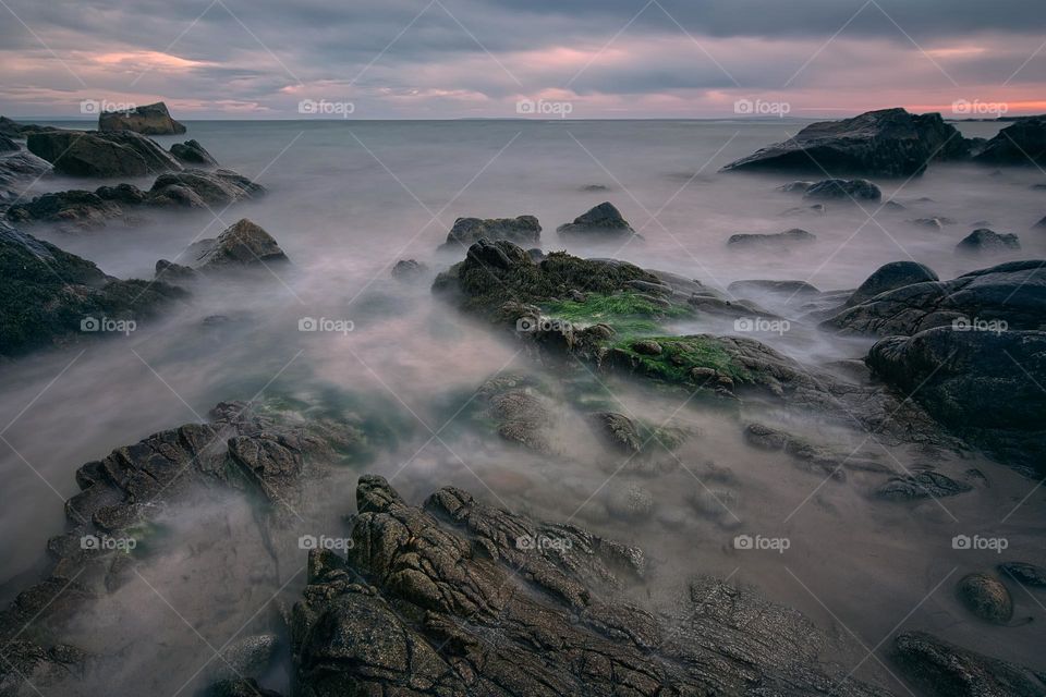 Sunset at Wild atlantic way in county Galway, Ireland