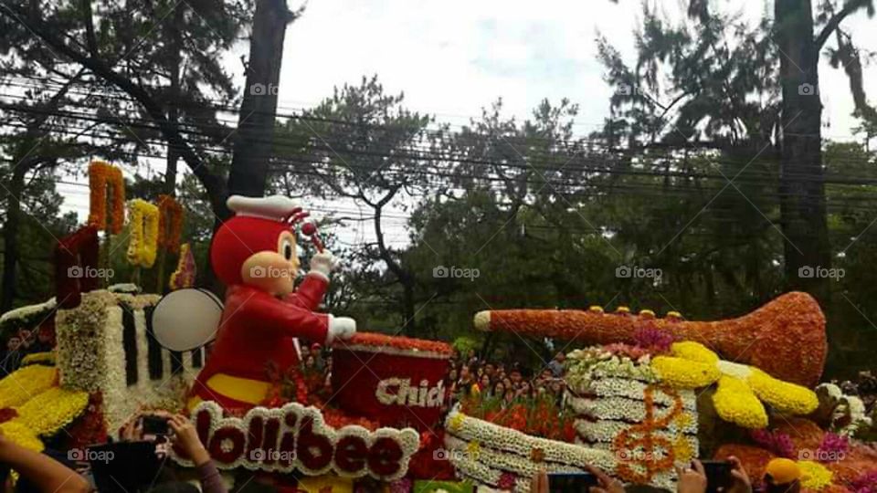 Jollibee Float, Panagbenga Festival at Baguio City, Philippines.

Also known as flower festival, It is a konth-long annual flower festival occuring in Baguio. The term is of Kankanaey origin, meaning "season of blooming"