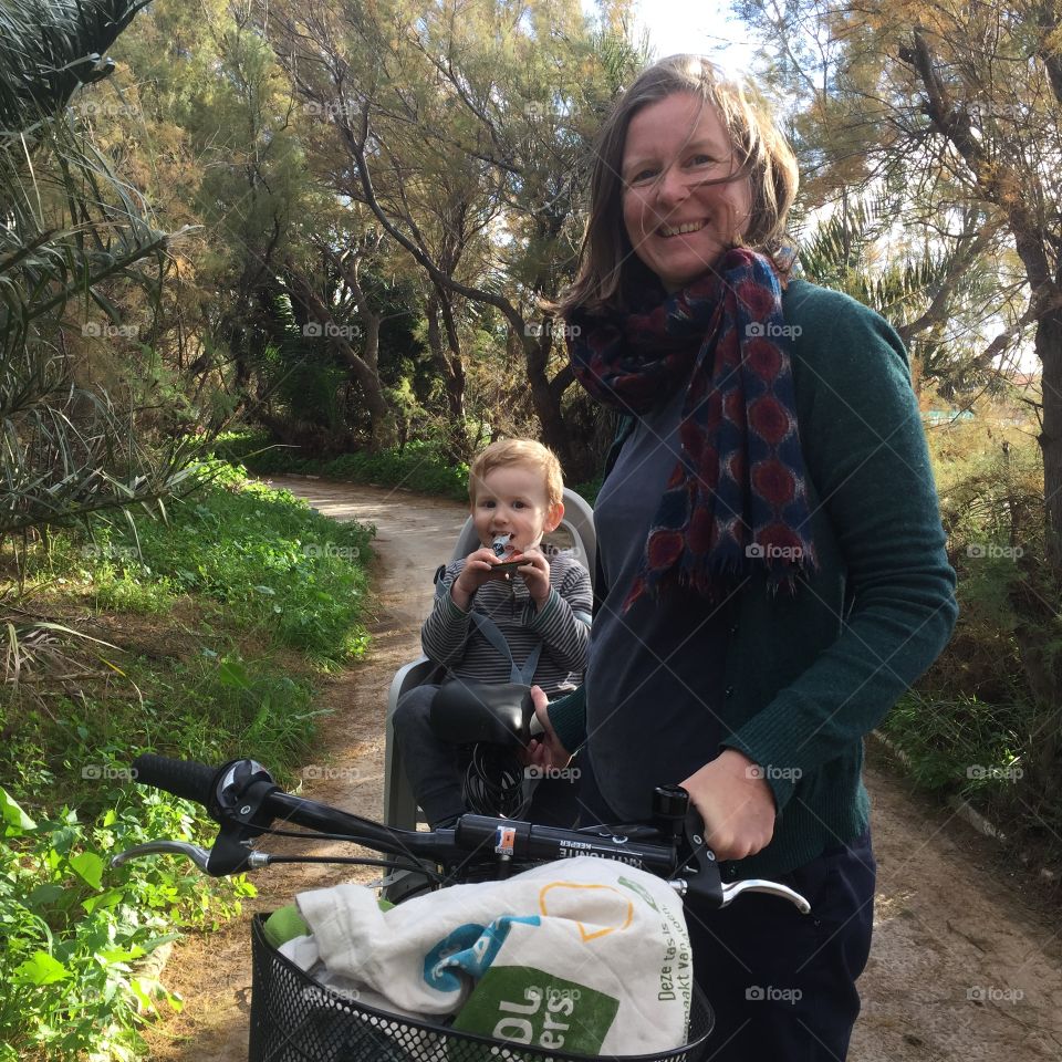 Bianca and Floris on a bike trip