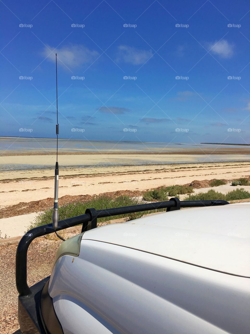 Parked at the beach in Oz. Parked at the beach in southern Australia in my Toyota prado